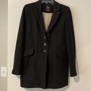 RARE ZARA wool blazer coat herringbone tweed menswear vintage inspired M